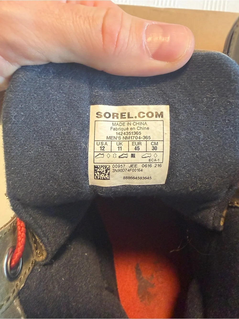Sorel Cheyenne lace duck boots men’s 12